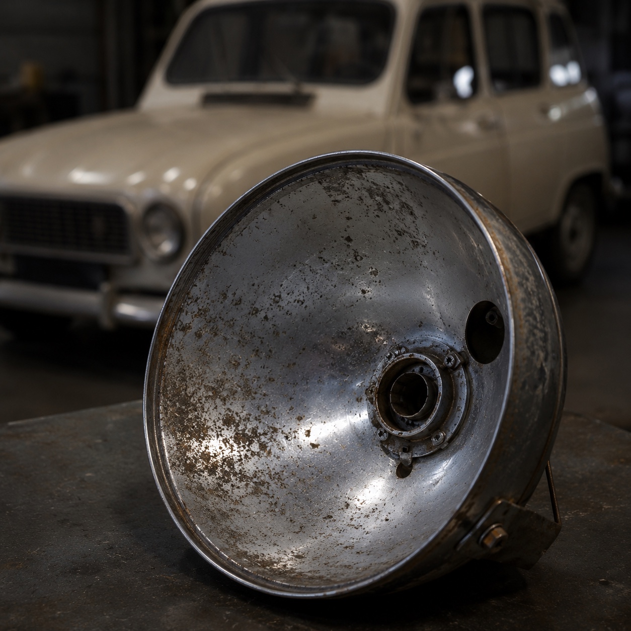 Teil nach Restauration und Metallisierung